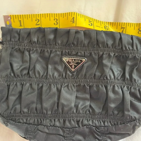 Prada Tessuto Gaufre Mini Bag - ruched- vintage and rare - Picture 2 of 8